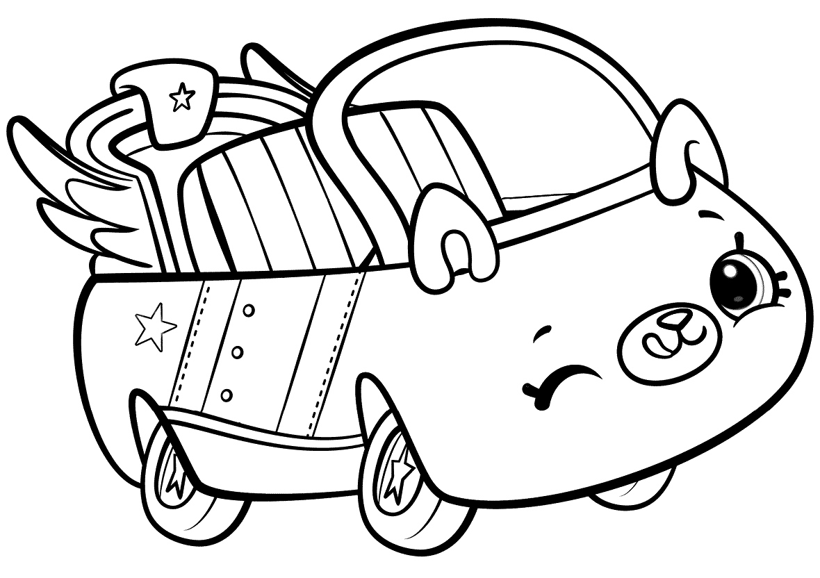 Coloriage Shopkins Cutie Cars - Shopkins à imprimer