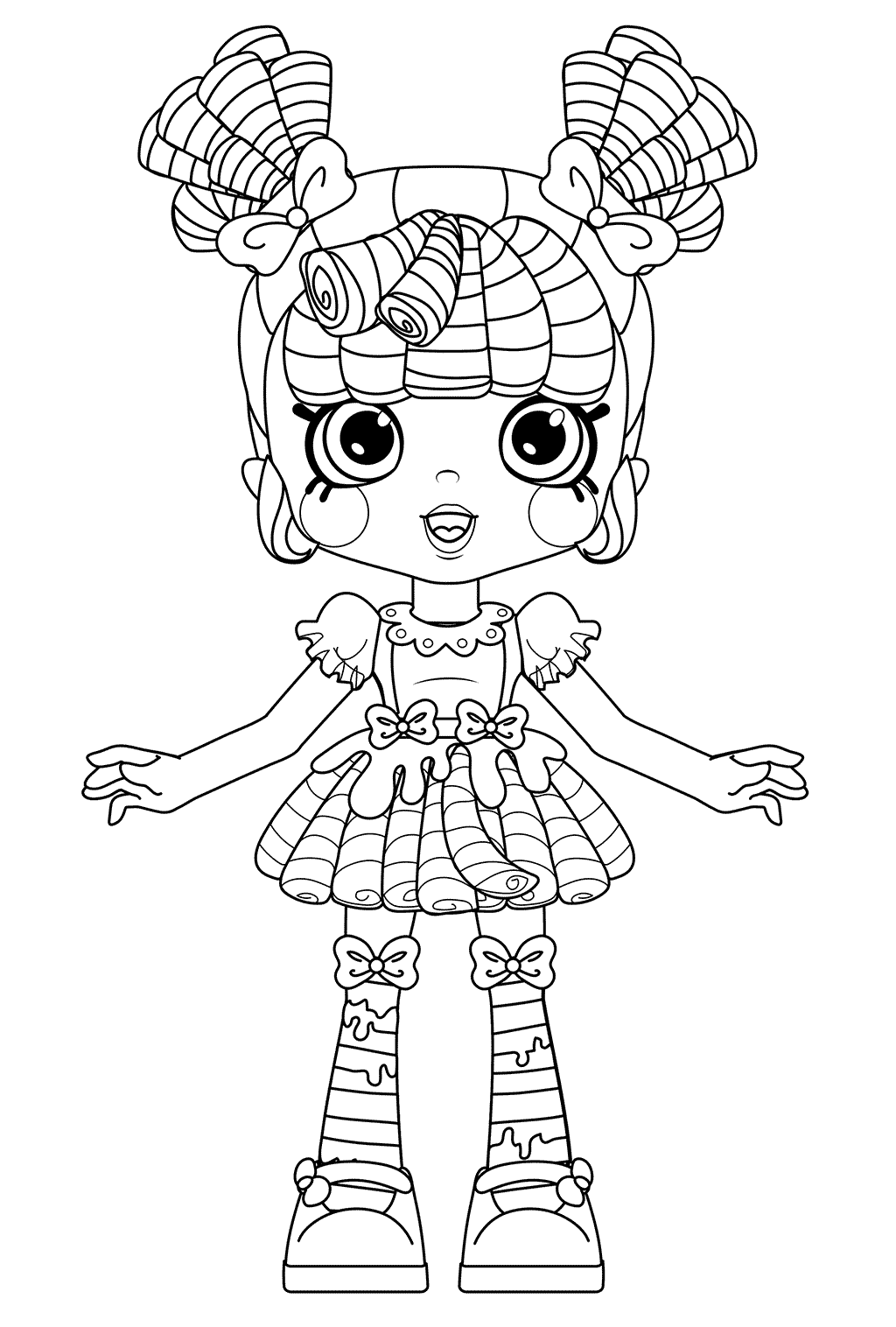 Coloriage Shoppies Milly Mops For Kids - Shoppies dolls à imprimer