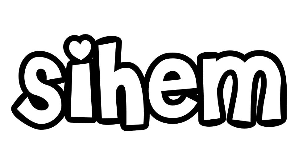 Coloriage Sihem - Prénom à imprimer