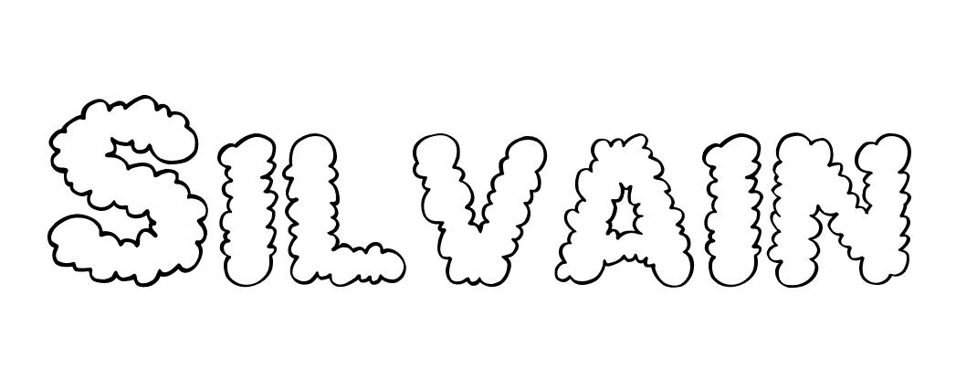 Coloriage Silvain - Prénom à imprimer