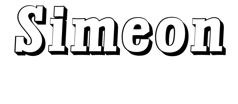 Coloriage Simeon - Prénom à imprimer