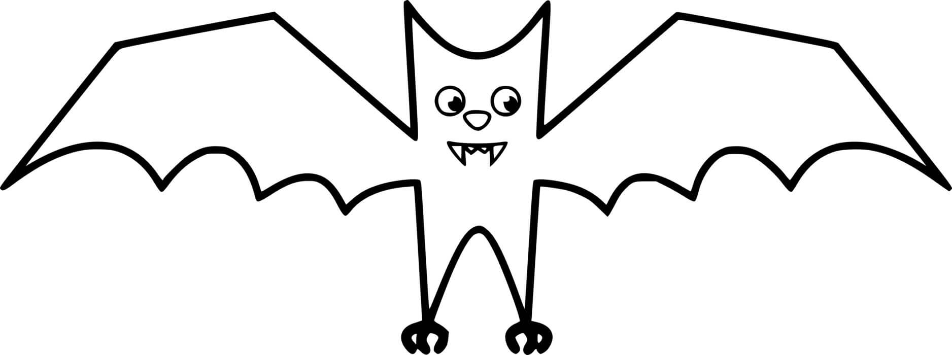 Coloriage Petite Chauve-Souris Trop Mignonne - Halloween chauve souris à imprimer
