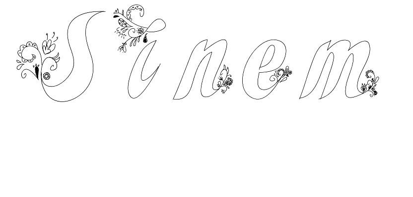 Coloriage Sinem - Prénom à imprimer