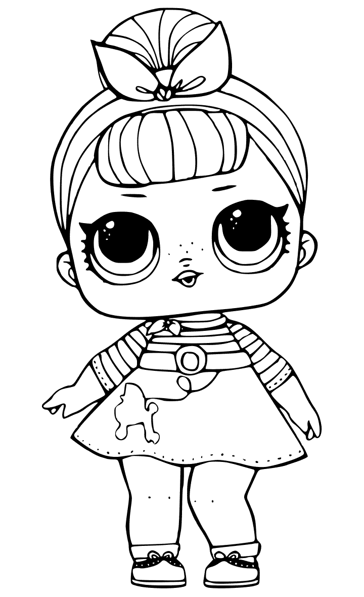 Coloriage Sis Swing LOL Surprise Poupée - Poupée LOL Surprise Hair Goals à imprimer