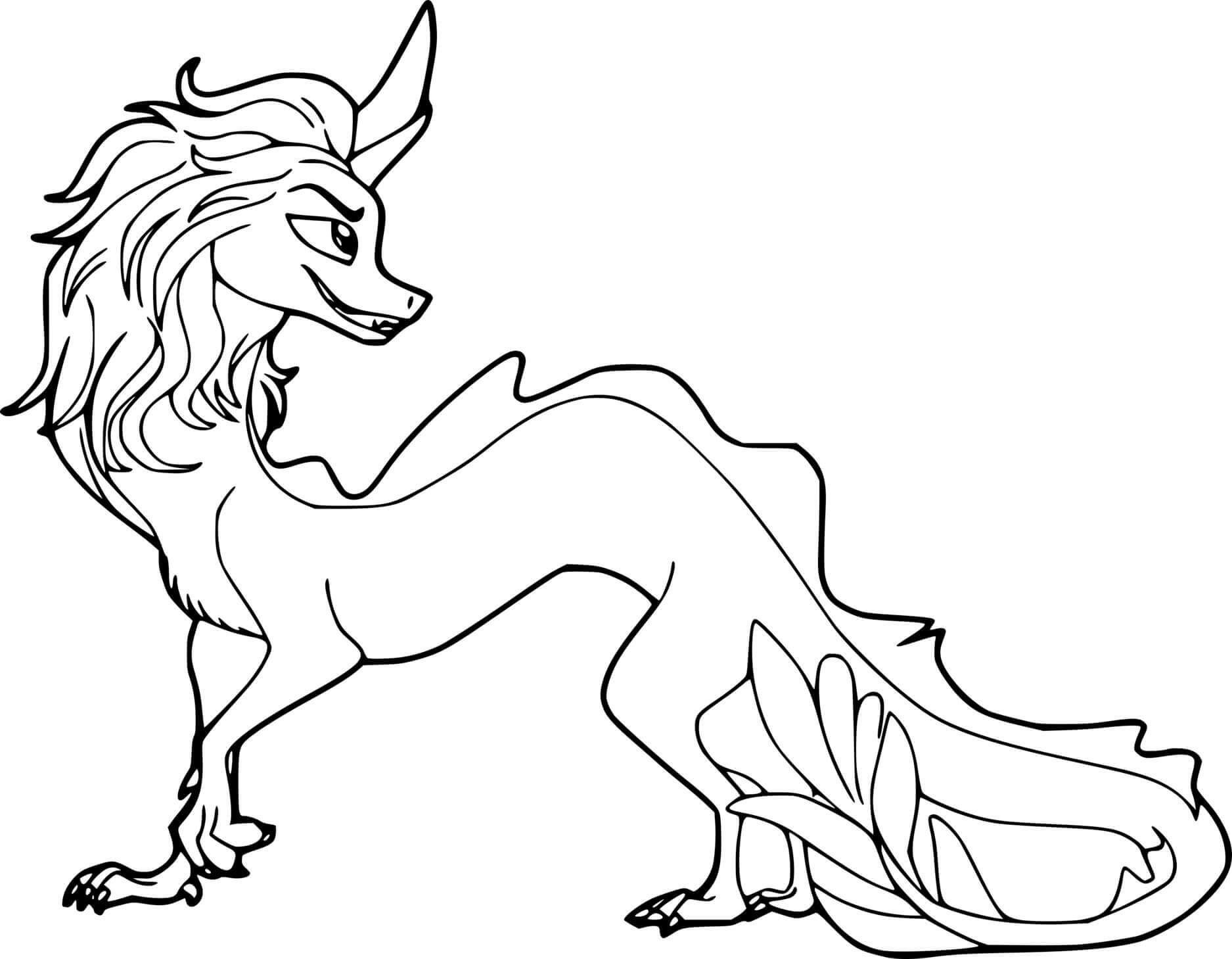 Coloriage Sisu Dragon - Raya et le Dernier Dragon à imprimer