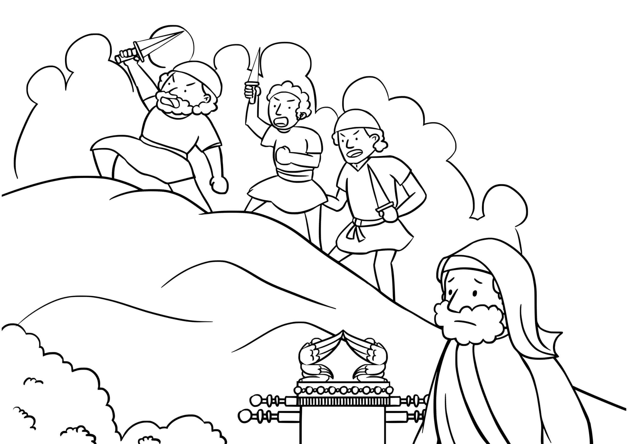 Coloriage Jésus enseignant les nombres aux enfants - Jésus à imprimer