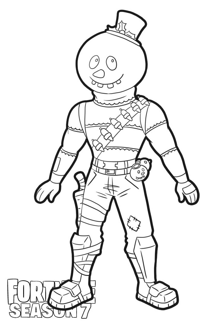 Coloriage Slushy Soldier de Fortnite Saison 7 - Fortnite à imprimer