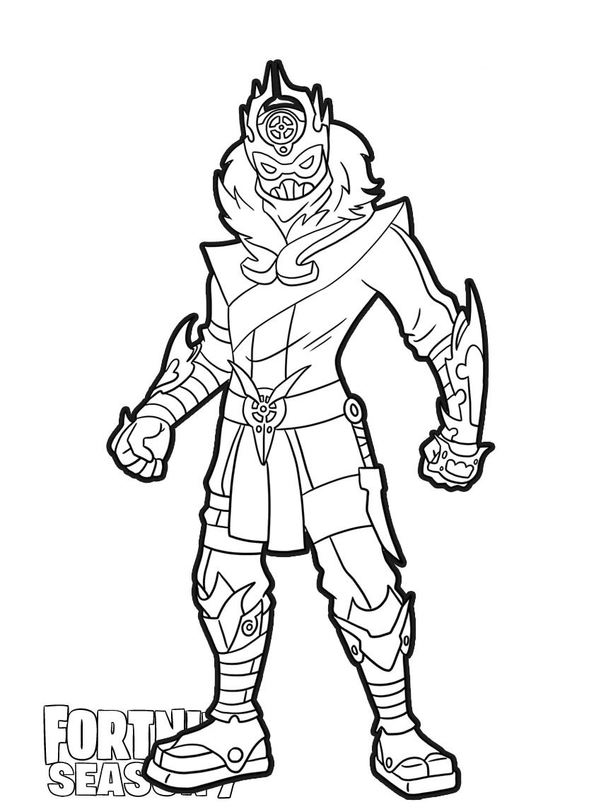 Coloriage Snowfoot skin Fortnite saison 7 - Fortnite à imprimer