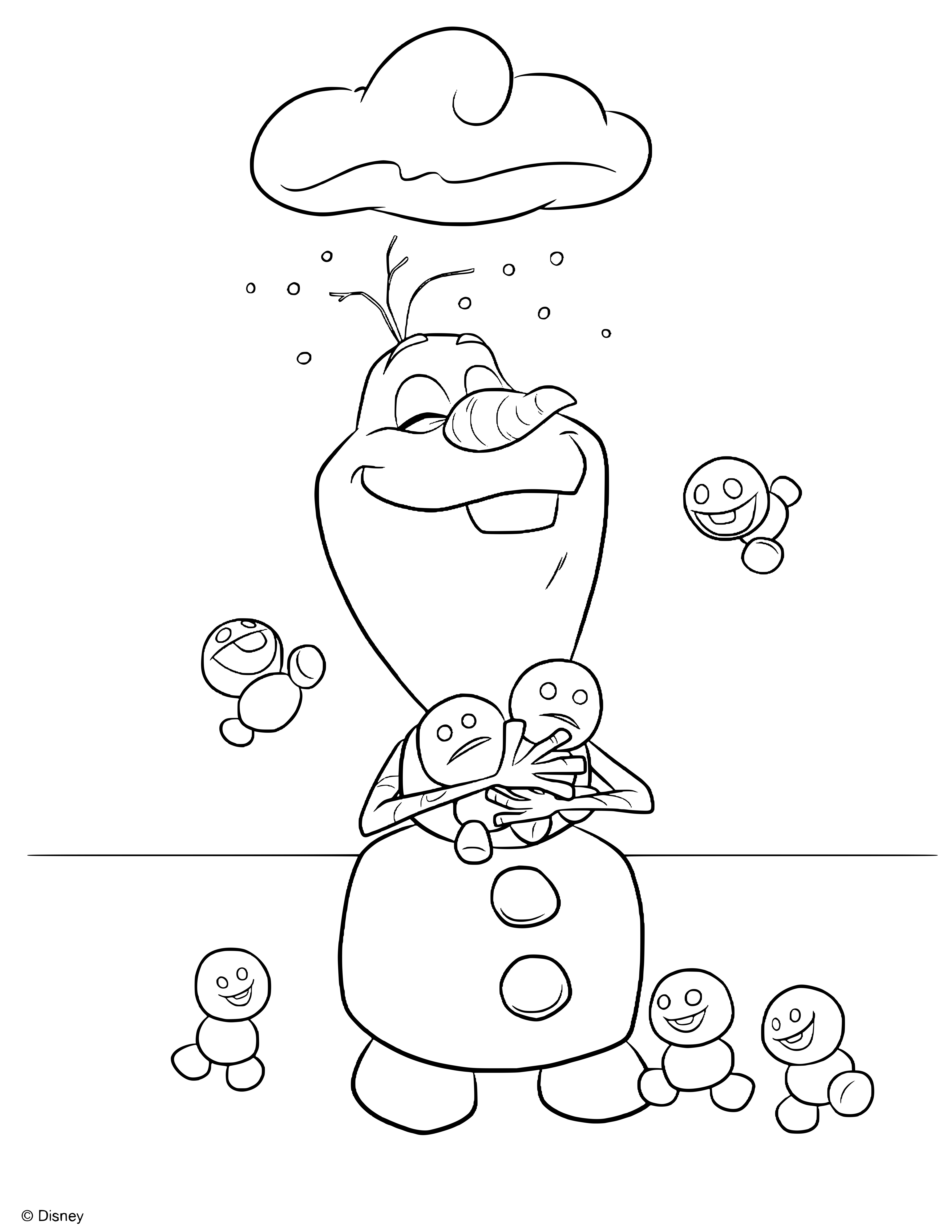 Coloriage Snowgies Petits Bonhommes De Neige Par Elsa - Elsa à imprimer