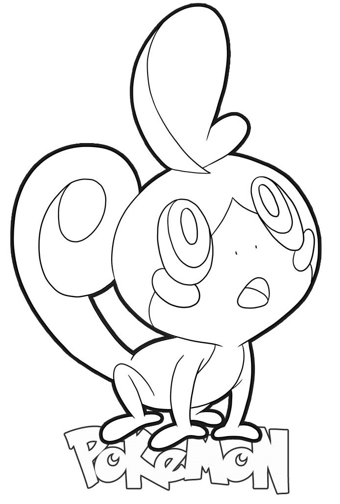 Coloriage Sobble Pokemon - Pokémon à imprimer
