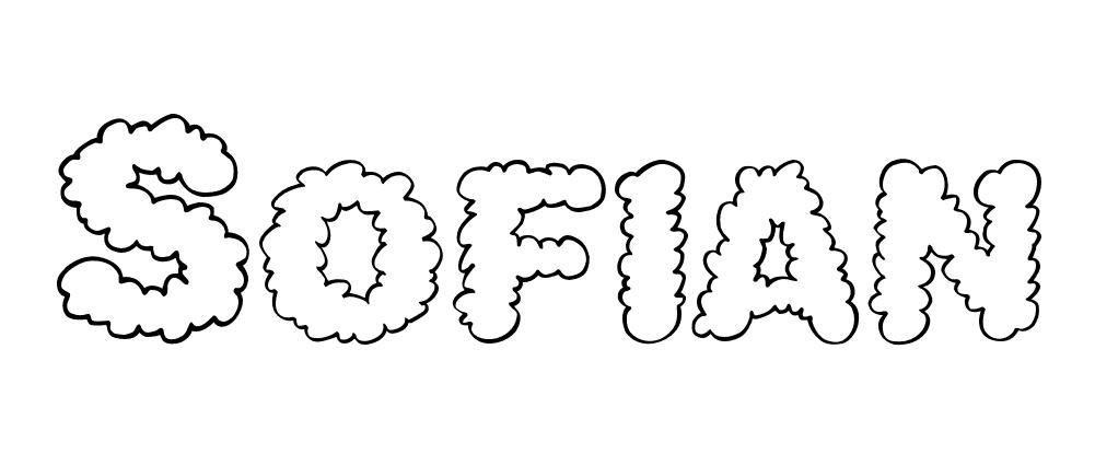 Coloriage Sofian - Prénom à imprimer
