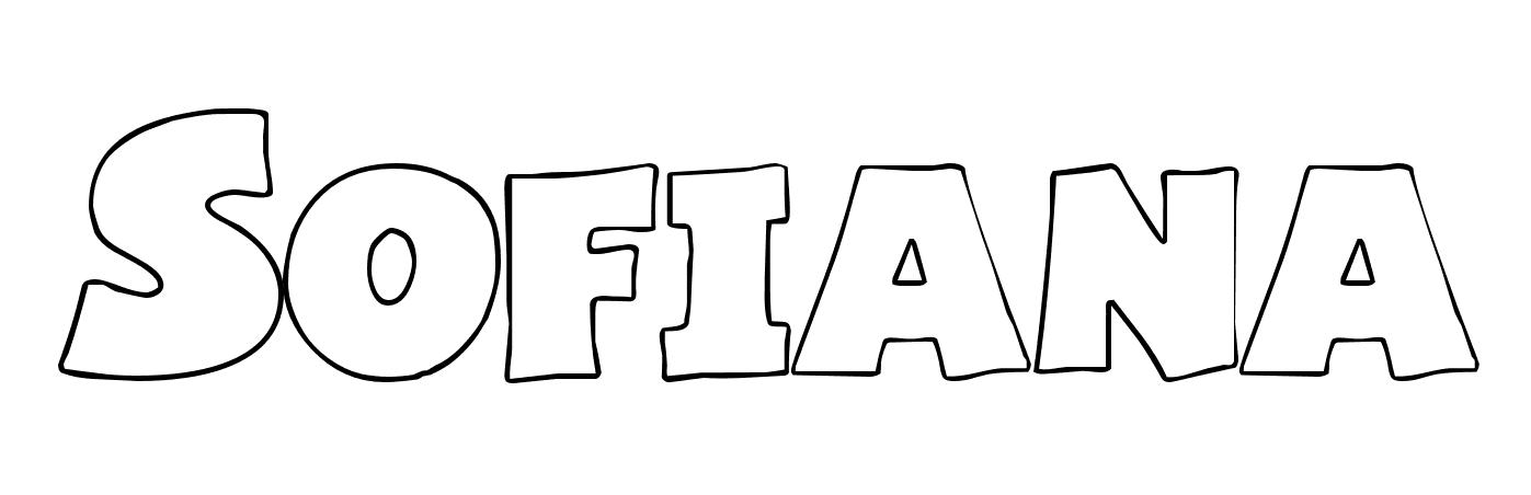Coloriage Sofiana - Prénom à imprimer
