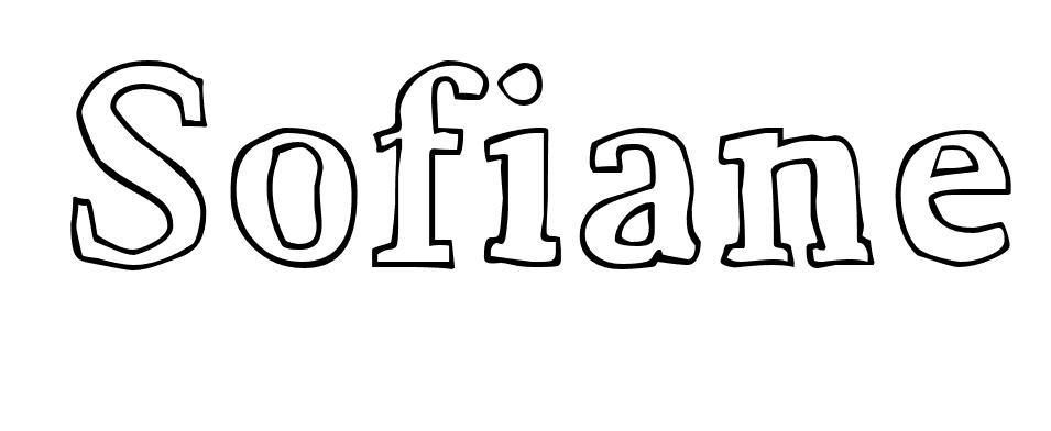 Coloriage Sofiane - Prénom à imprimer