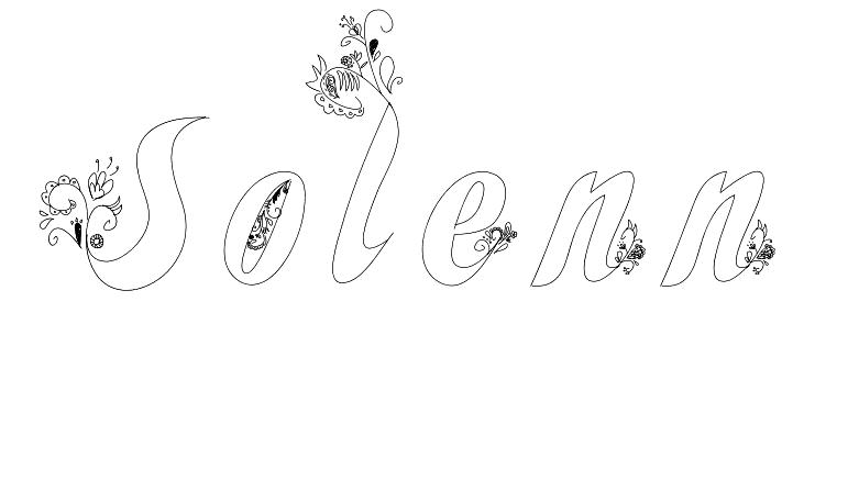 Coloriage Solenn - Prénom à imprimer