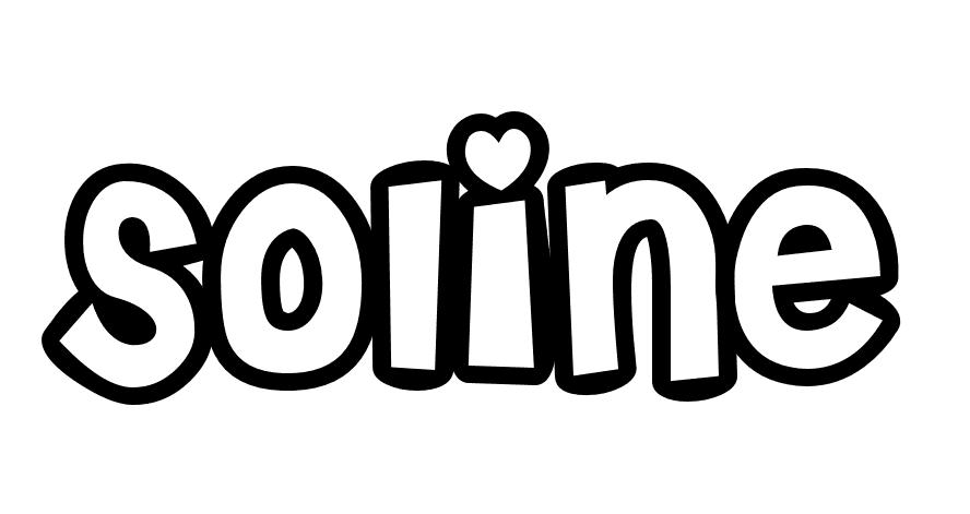Coloriage Soline - Prénom à imprimer