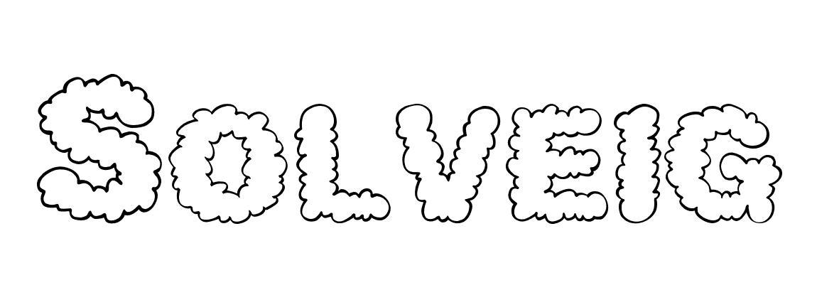 Coloriage Solveig - Prénom à imprimer