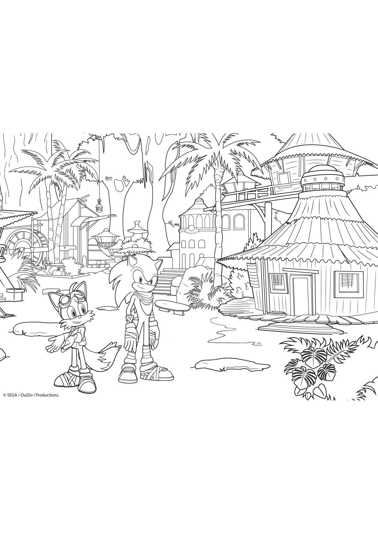 Coloriage Sonic Et Tails - Gulli à imprimer