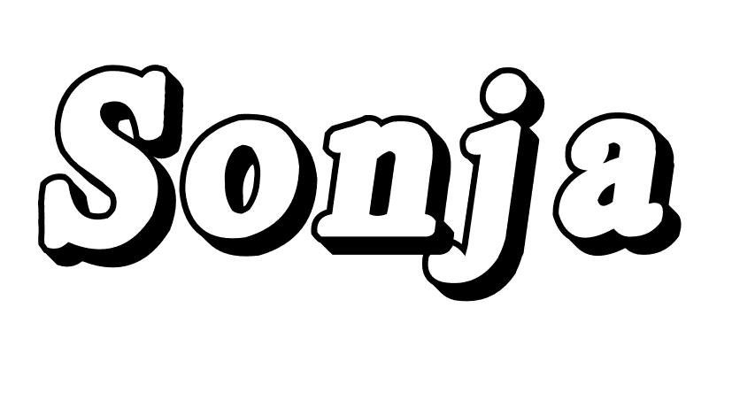 Coloriage Sonja - Prénom à imprimer