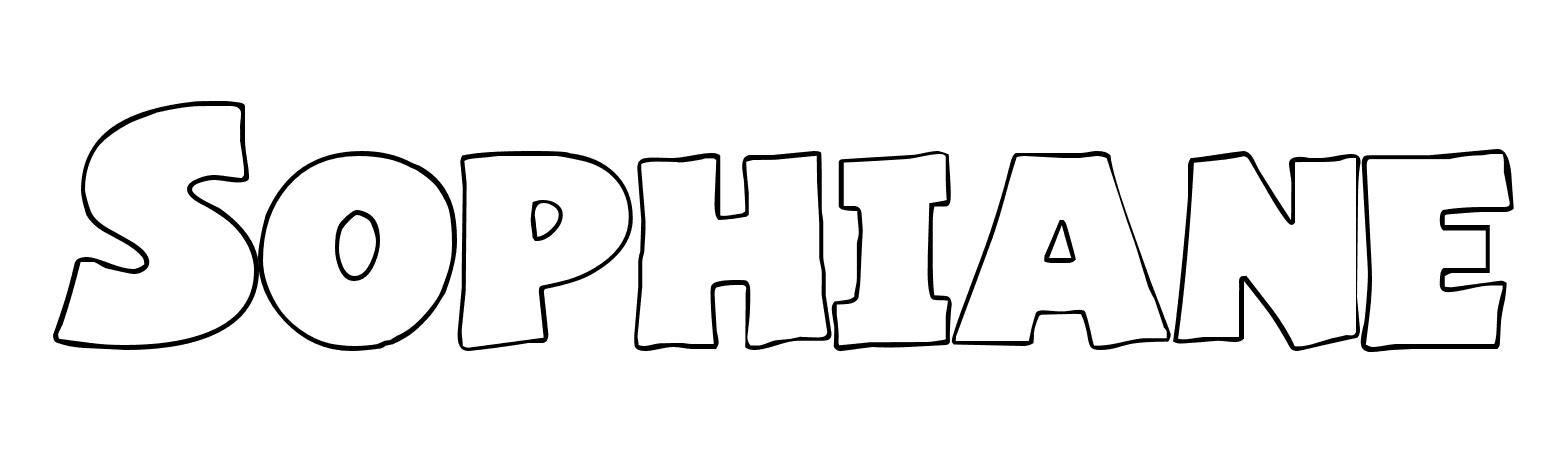 Coloriage Sophiane - Prénom à imprimer