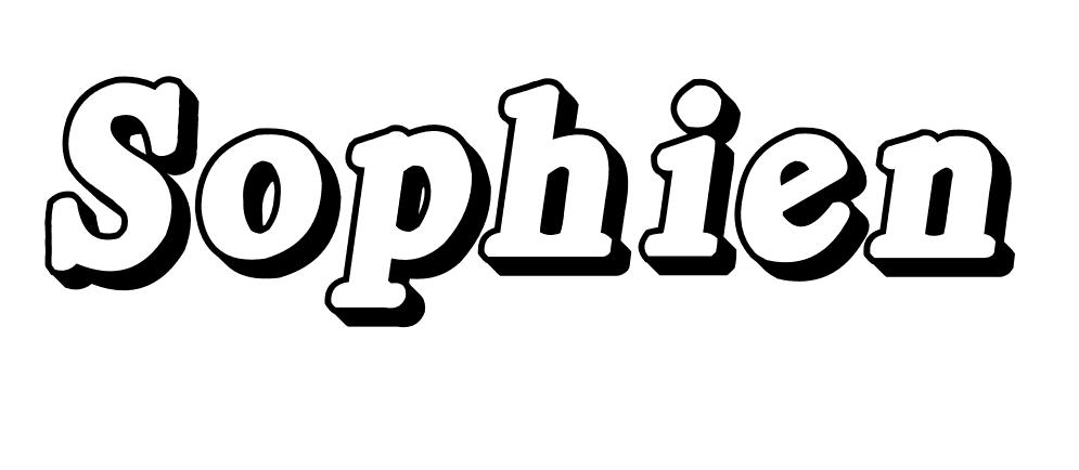Coloriage Sophien - Prénom à imprimer