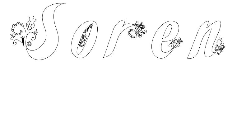 Coloriage Soren - Prénom à imprimer