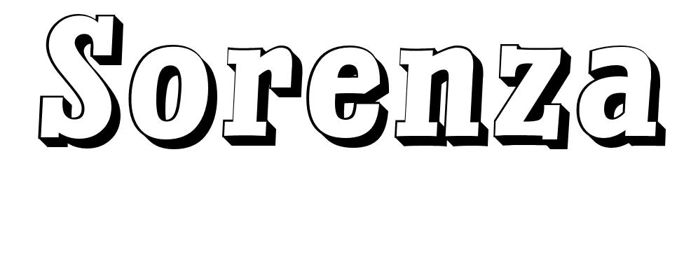 Coloriage Sorenza - Prénom à imprimer