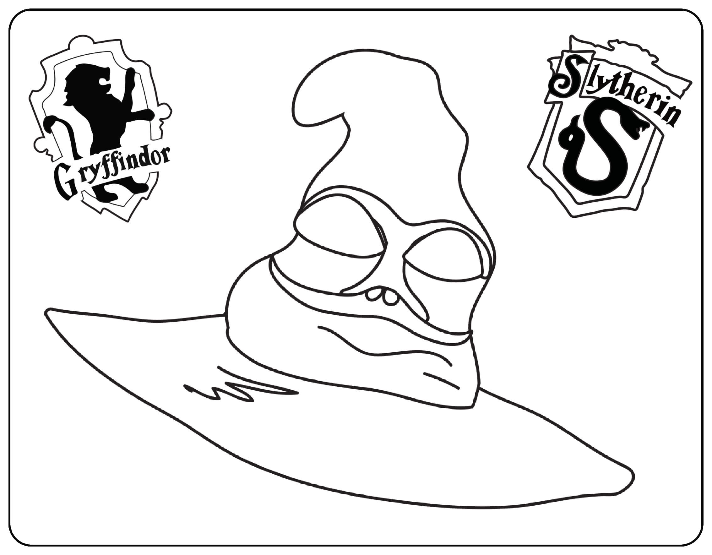 Coloriage Sorting Hat - Harry potter à imprimer