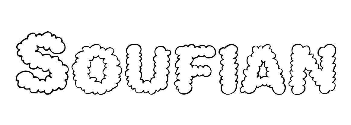 Coloriage Soufian - Prénom à imprimer