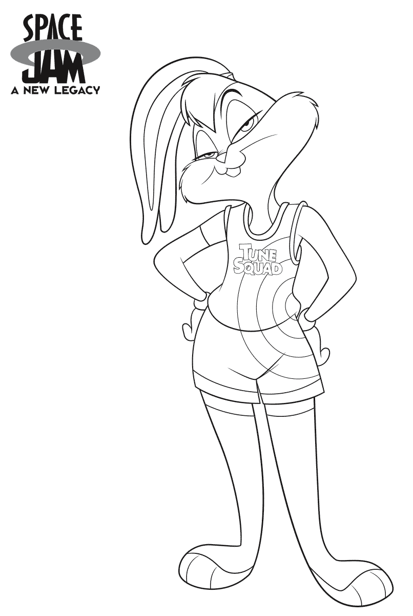 Coloriage Space Jam 2 Lola Bunny - Space jam à imprimer