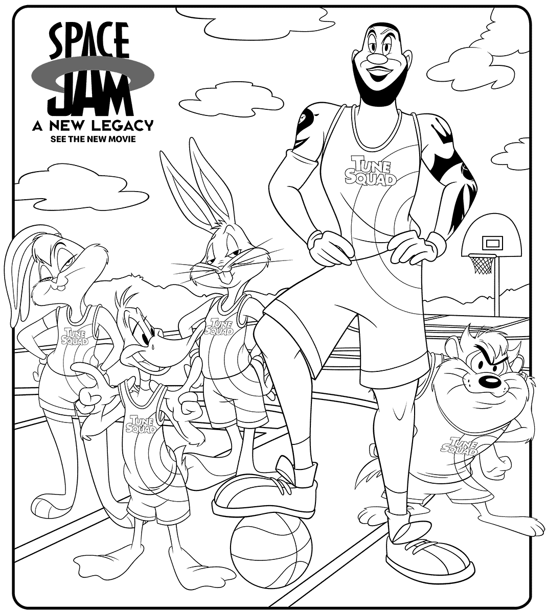 Coloriage Space Jam A New Legacy - Space jam à imprimer