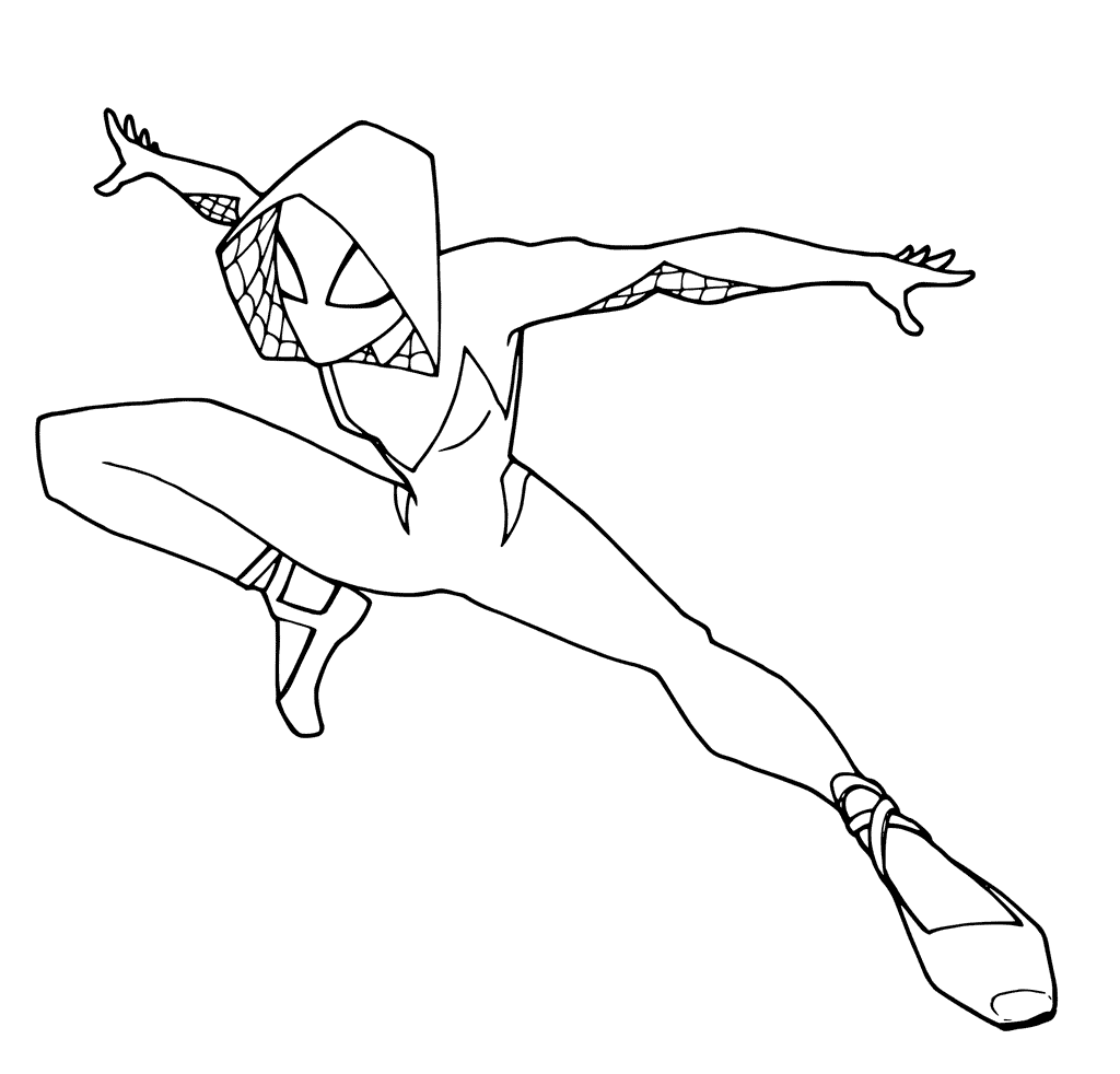 Coloriage Spider Gwen - Spider-Man à imprimer