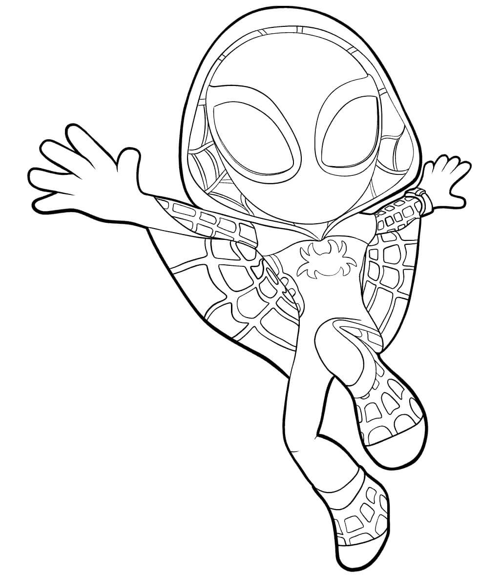 Coloriage Spider Woman Spidey - Spidey à imprimer