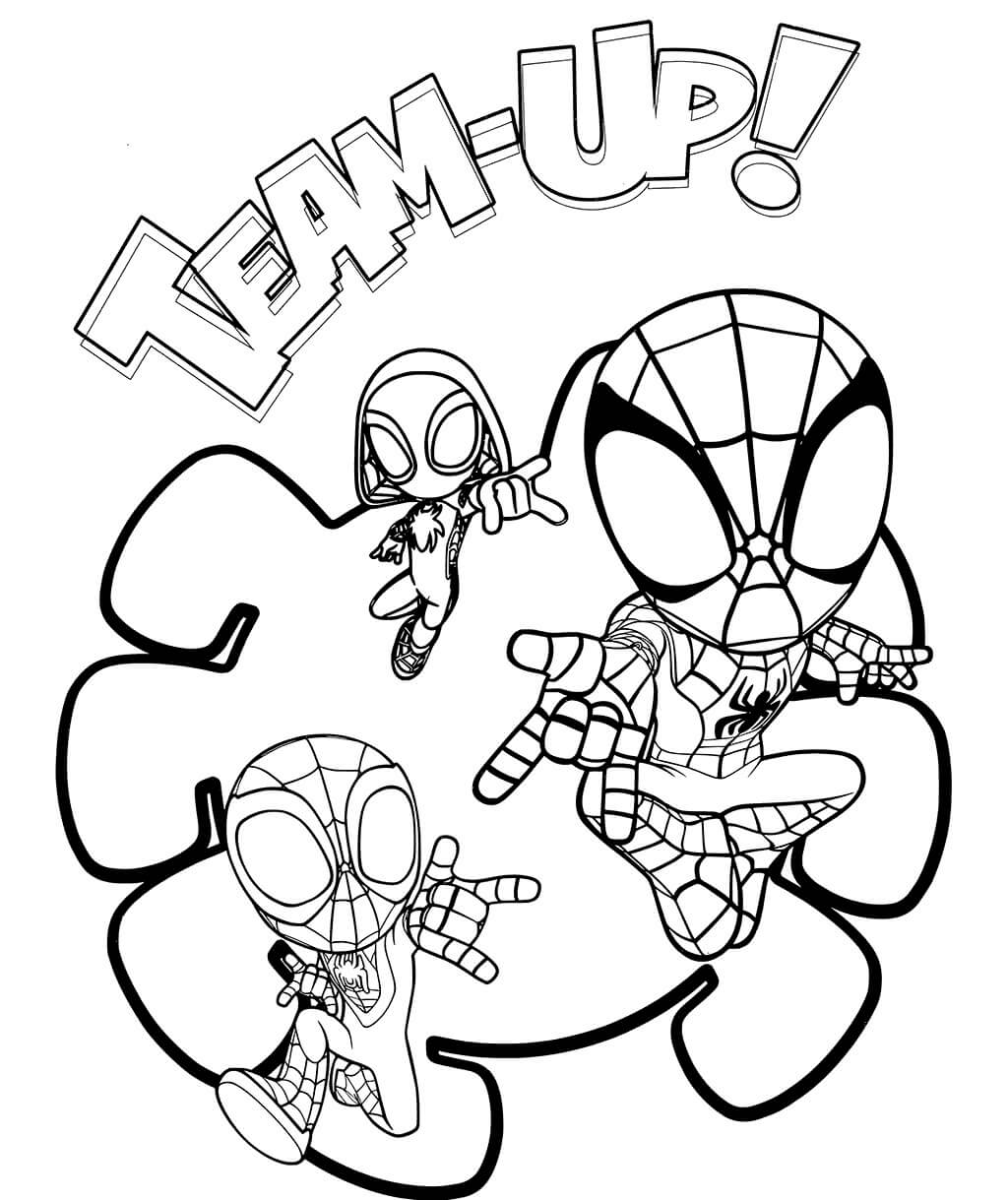 Coloriage Spidey Amazing Friends - Spidey à imprimer