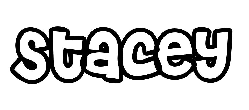 Coloriage Stacey - Prénom à imprimer