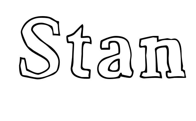 Coloriage Stan - Prénom à imprimer