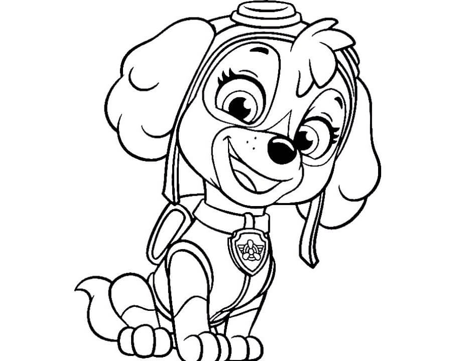 Coloriage Stella et Skye - Pat Patrouille - Stella à imprimer