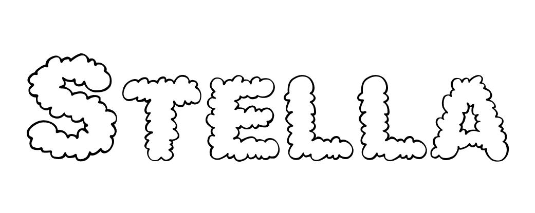 Coloriage Stella - Prénom à imprimer