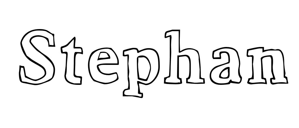 Coloriage Stephan - Prénom à imprimer