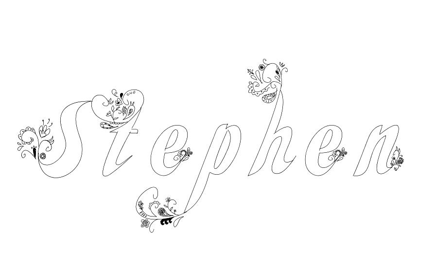 Coloriage Stephen - Prénom à imprimer