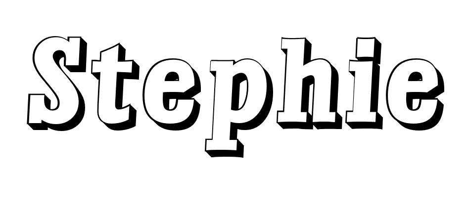 Coloriage Stephie - Prénom à imprimer