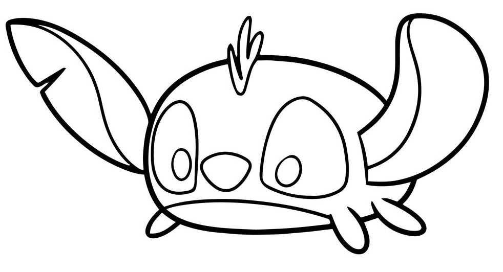 Coloriage Stitch Tsum Tsum Lilo et Stitch - Tsum tsum à imprimer