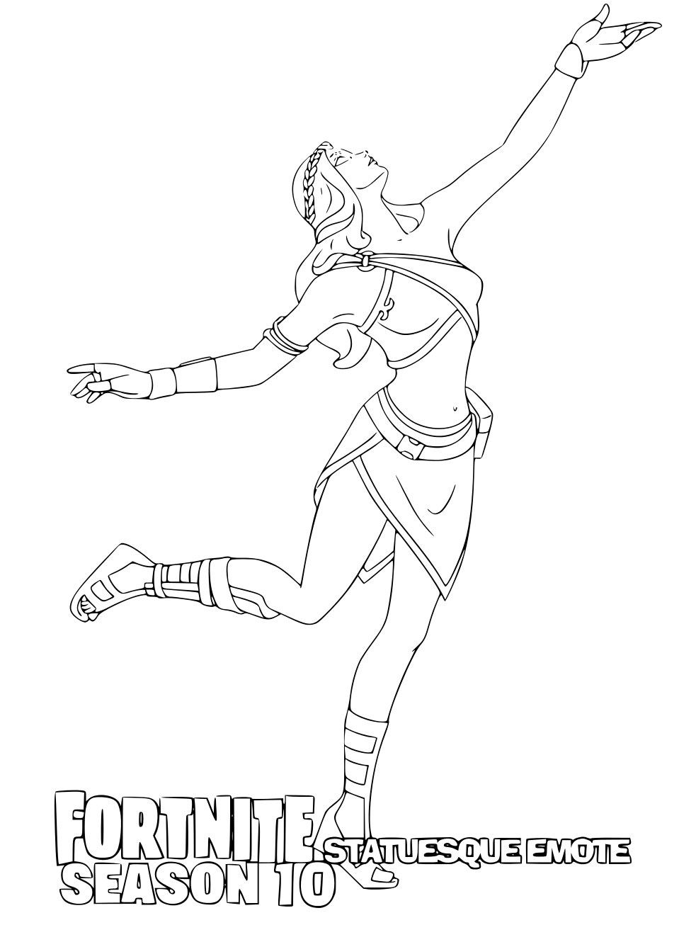 Coloriage Stoneheart Fortnite guerrier de pierre - Fortnite à imprimer
