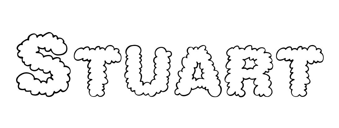 Coloriage Stuart - Prénom à imprimer
