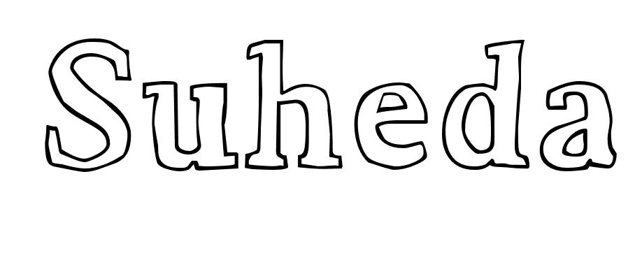 Coloriage Suheda - Prénom à imprimer