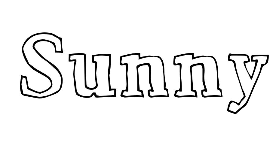 Coloriage Sunny - Prénom à imprimer