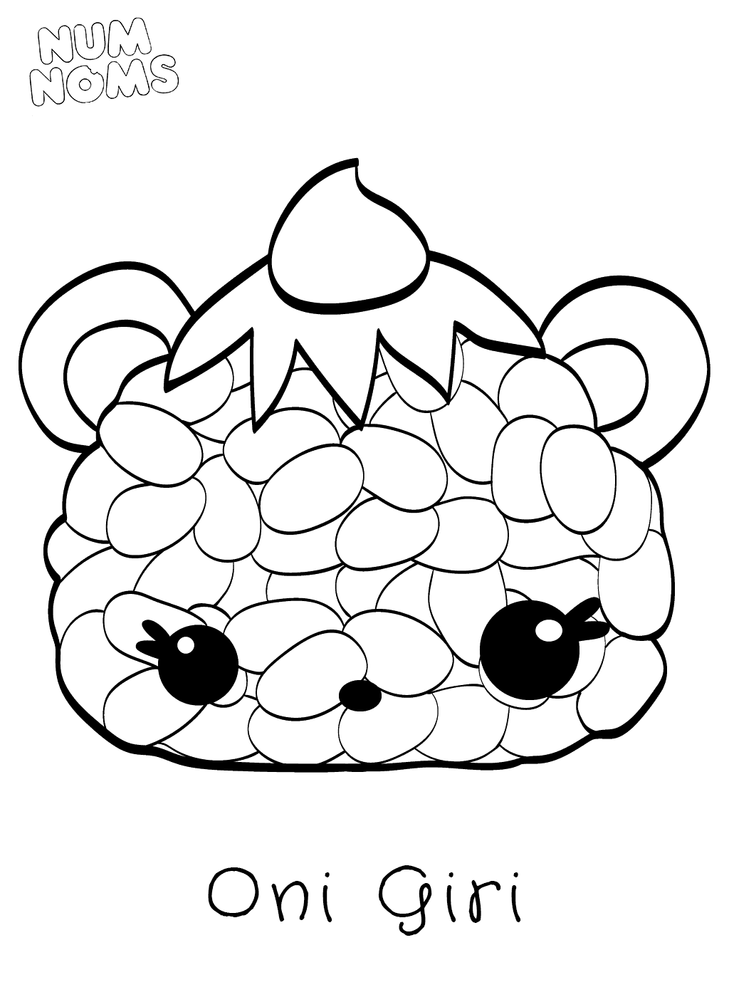 Coloriage Sushi Onigiri Num Noms - Num noms à imprimer
