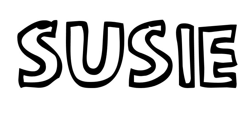 Coloriage Susie - Prénom à imprimer