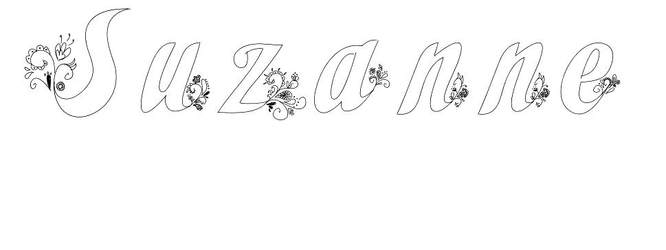 Coloriage Suzanne - Prénom à imprimer