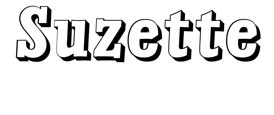 Coloriage Suzette - Prénom à imprimer