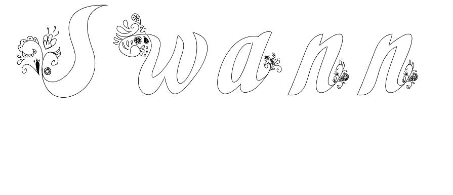 Coloriage Swann - Prénom à imprimer